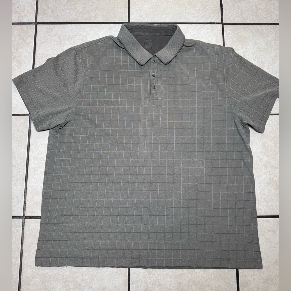 Van Heusen Olive Gray Short Sleeve Polo